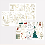 Meri Meri - Christmas Colouring Placemats - Yeni Yıl Boyamalı Amerikan Servisi - 8'li