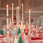 Meri Meri Gold Star Taper Candle - Altın Yıldız Detaylı Mumlar (2'li)