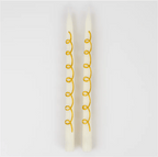 Meri Meri Gold Swirl Taper Candles - Altın Kıvrımlı Mumlar (2'li)