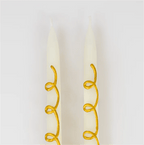Meri Meri Gold Swirl Taper Candles - Altın Kıvrımlı Mumlar (2'li)