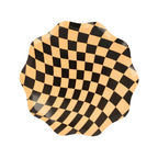 Meri Meri - Halloween Checker Side Plates - Cadılar Bayramı Damalı Tabaklar (M) (8'li)
