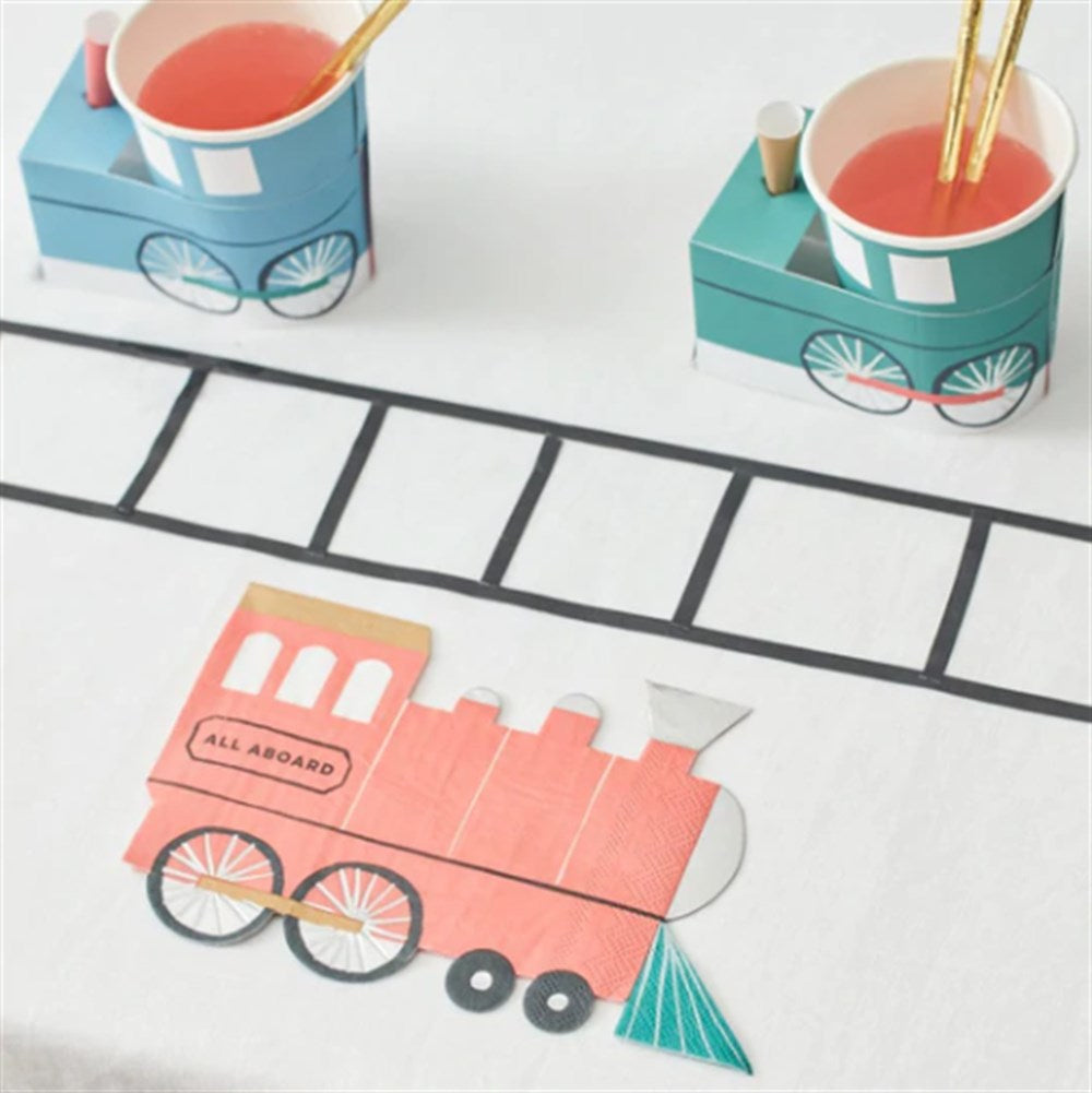 Meri Meri - Train Napkin - Tren Peçete - 16'lı