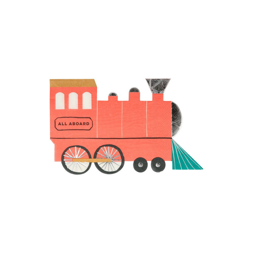Meri Meri - Train Napkin - Tren Peçete - 16'lı