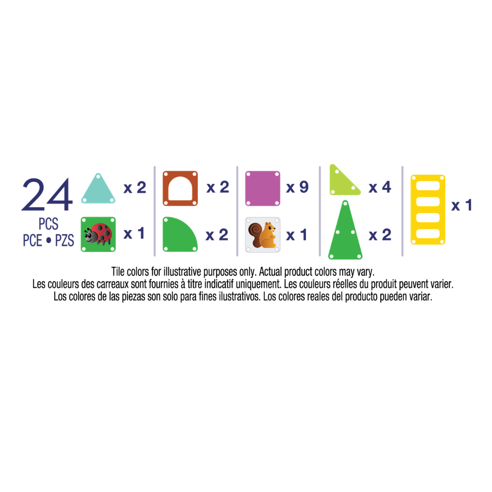 Magna Tiles Travel Set - Ağaç Ev - 24 Parça