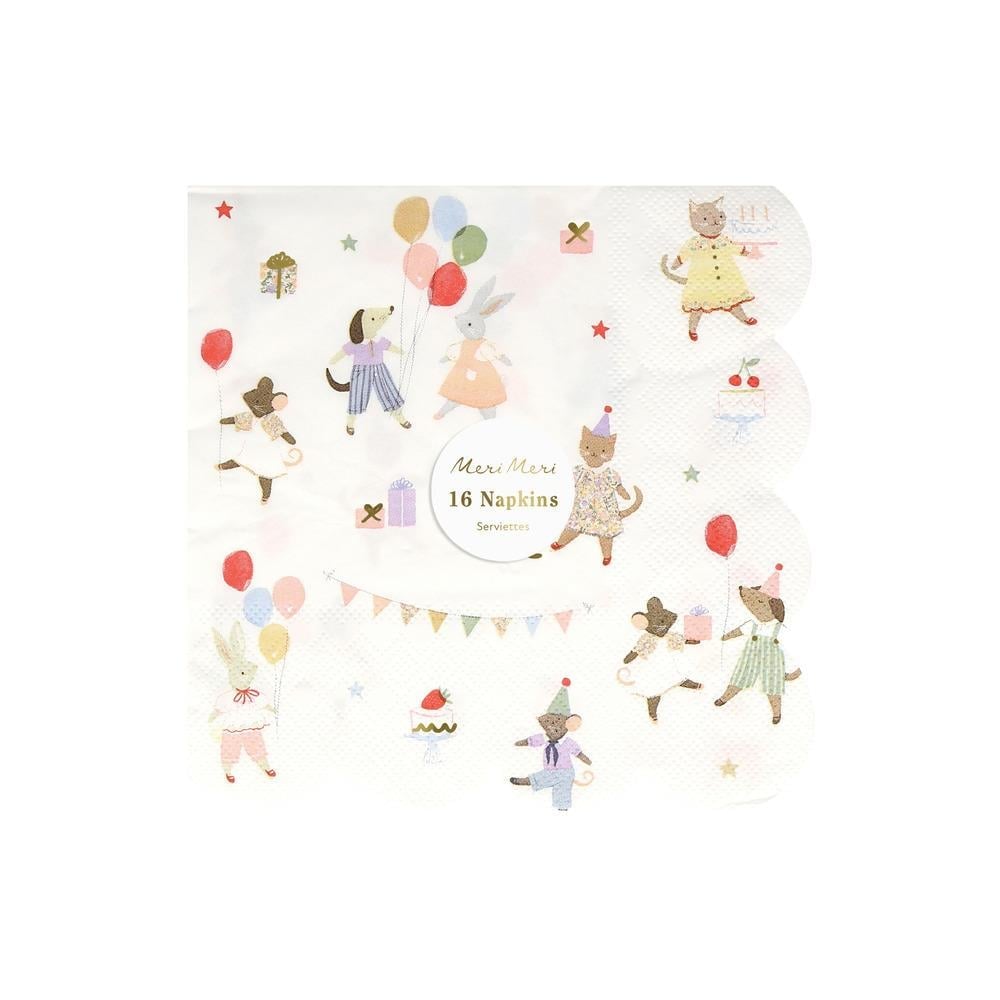 Meri Meri Animal Friends Peçete - L - 16 Adet