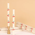 Meri Meri Cherry Table Candles - Kiraz Desenli Şamdan Mumu - 2 Adet