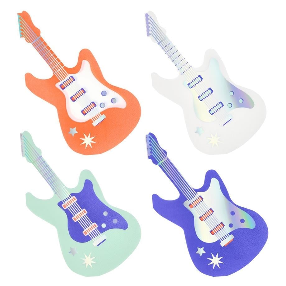 Meri Meri Elektro Gitar Peçete - L - 16 Adet