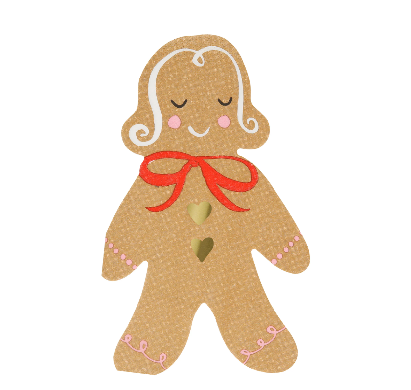 Meri Meri - Gingerbread Napkins - Zencefilli Kurabiye Peçete (16'lı)