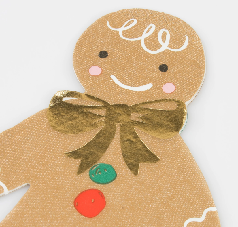 Meri Meri - Gingerbread Napkins - Zencefilli Kurabiye Peçete (16'lı)