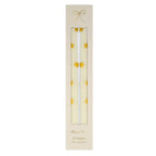 Meri Meri Gold Star Taper Candle - Altın Yıldız Detaylı Mumlar (2'li)