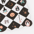Meri Meri - Halloween - Patchwork Desenli Cadılar Bayramı Büyük Peçete - L - 16 Adet