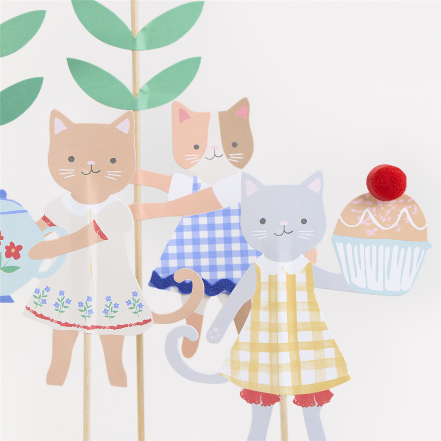 Meri Meri - Kitten Club Cake Toppers - Yavru Kedi Pasta Süsleri