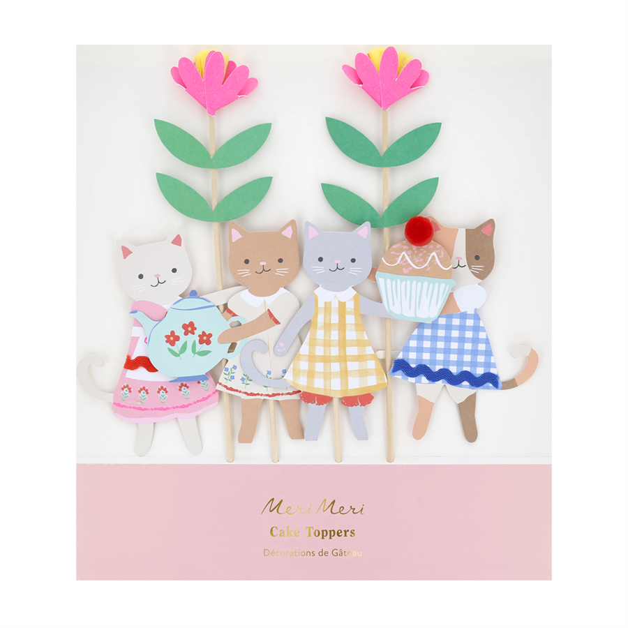 Meri Meri - Kitten Club Cake Toppers - Yavru Kedi Pasta Süsleri