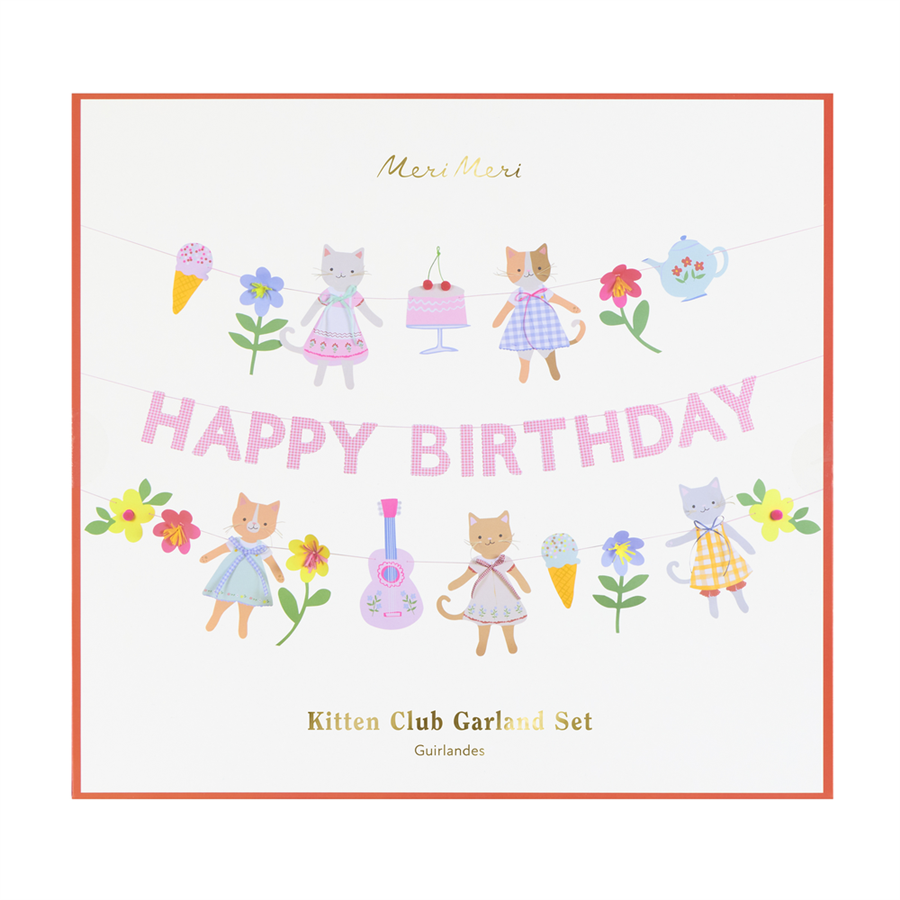 Meri Meri - Kitten Club Garland Set - Yavru Kedi Kulübü Asılan Süs Seti