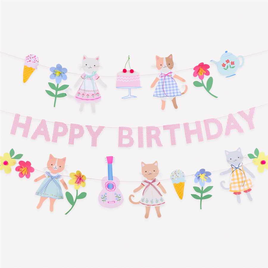 Meri Meri - Kitten Club Garland Set - Yavru Kedi Kulübü Asılan Süs Seti