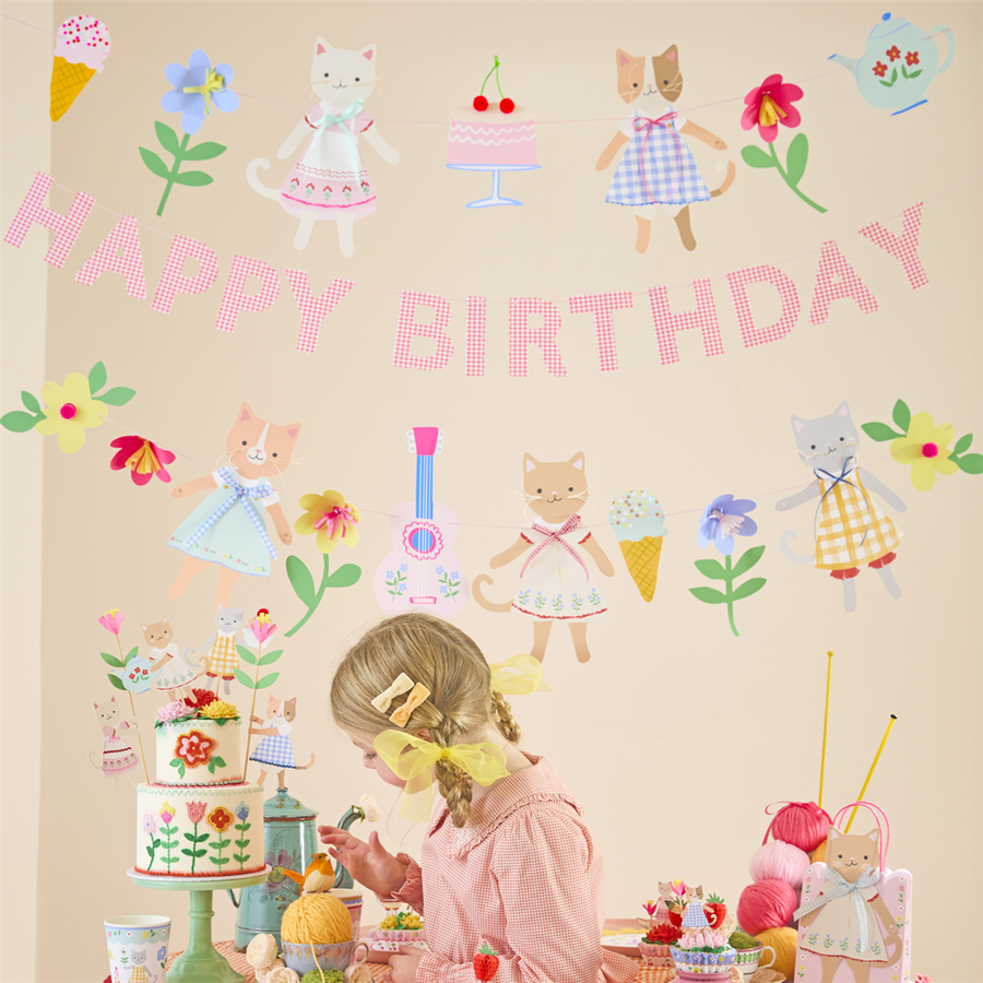 Meri Meri - Kitten Club Garland Set - Yavru Kedi Kulübü Asılan Süs Seti
