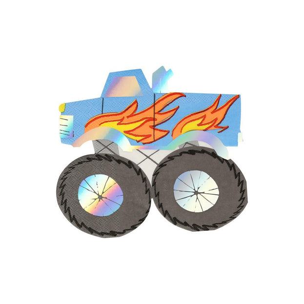 Meri Meri - Monster Truck Peçeteler - 16 Adet