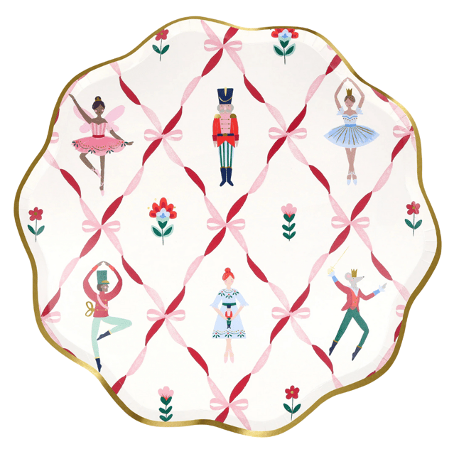 Meri Meri - Nutcracker Tabaklar - L - 8 Adet