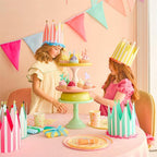 Meri Meri - Striped Party Crowns - Çizgili Parti Taçları - 8 Adet