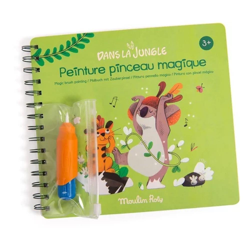 Moulin Roty Peinture Pinceau Magique Dans la Jungle Aktivite Kitabı