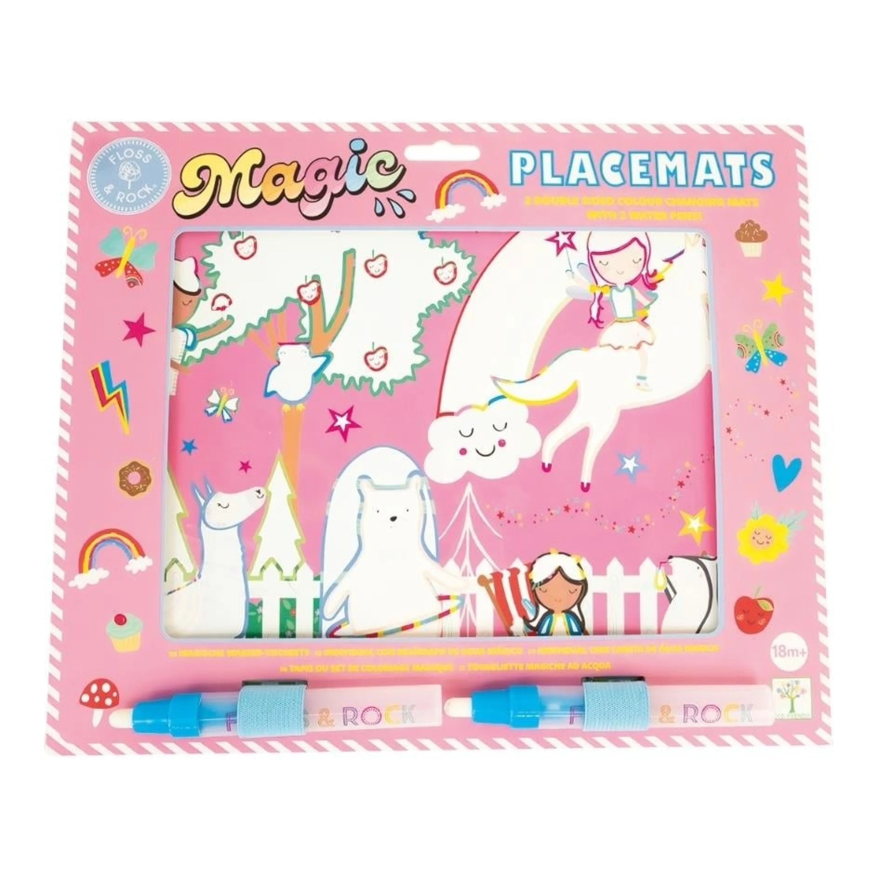 Renk Değiştiren Sulu Boyalı Oyun Mat / Rainbow Fairy (Placemats)